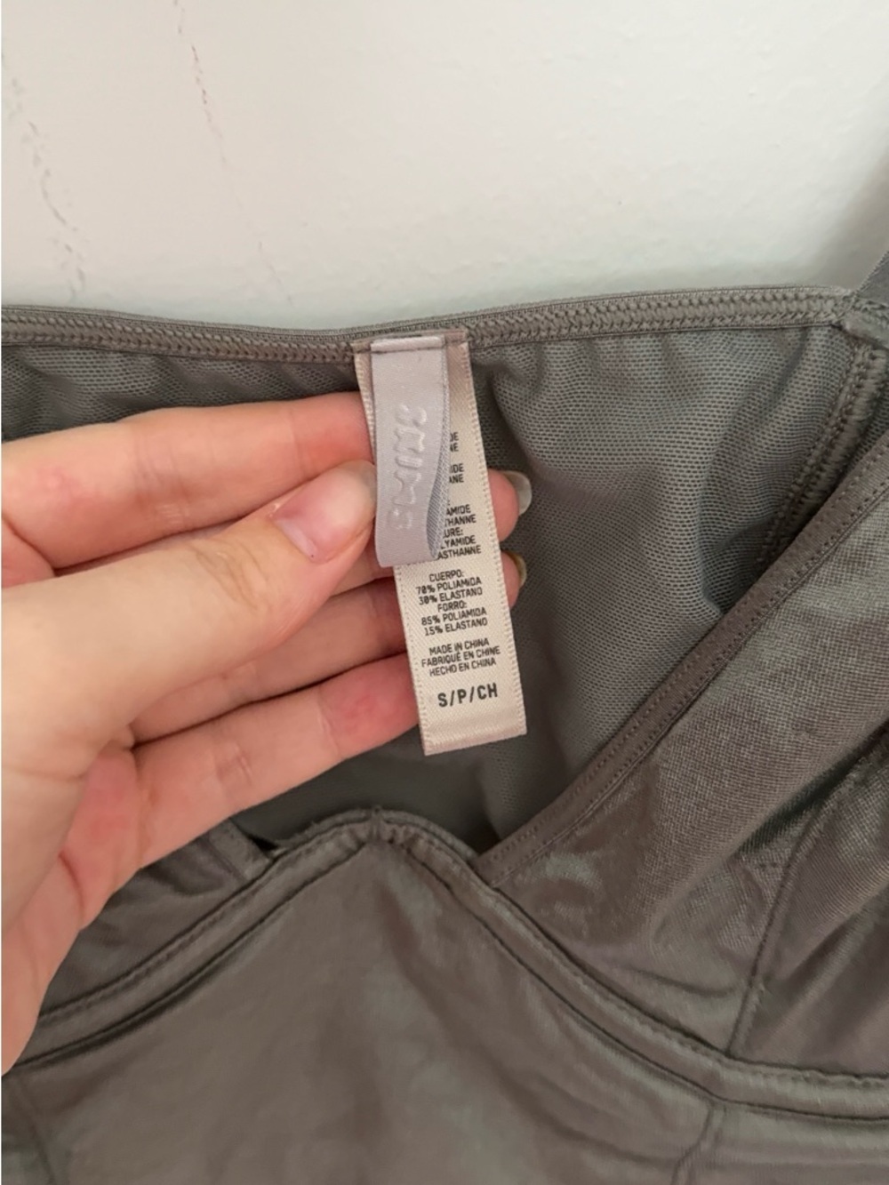SKIMS Gray Underwire Longline Bralette – Size Small (S/P) - Picture 2 of 4